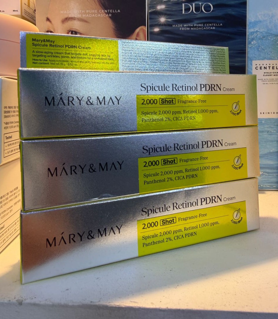 🔘 MARY&MAY

 Fragrance-Free Spicule Retinol PDRN Cream